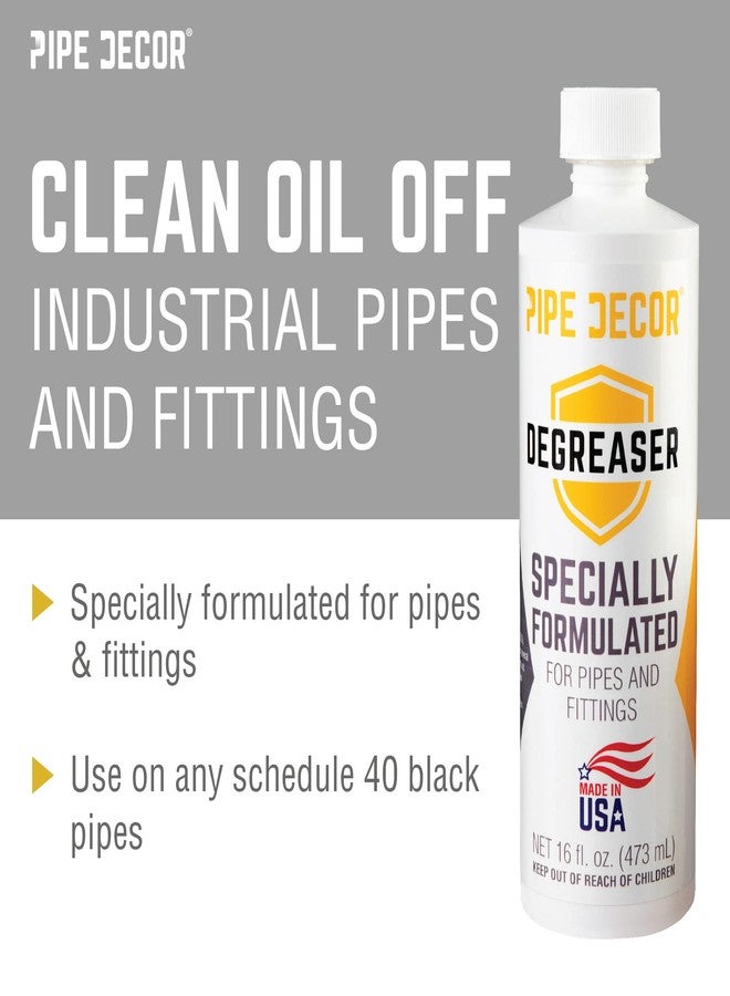 PIPE DECOR PIPE DÉCOR Degreaser Kit Cleans and Protects Pipe Décor Kits and Projects Includes 16 oz Degreaser, 4 oz Sealer, Rag for Degreaser, Applicator Brush for Sealer - Image 2